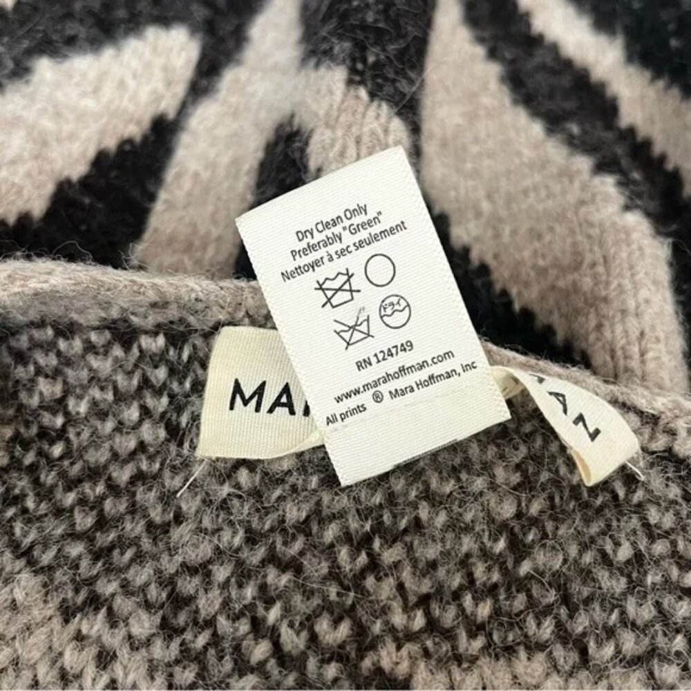 Mara Hoffman Zebra Print Alpaca Wool Blend Open Front Kimono Cardigan O/S Made I - Picture 4 of 14